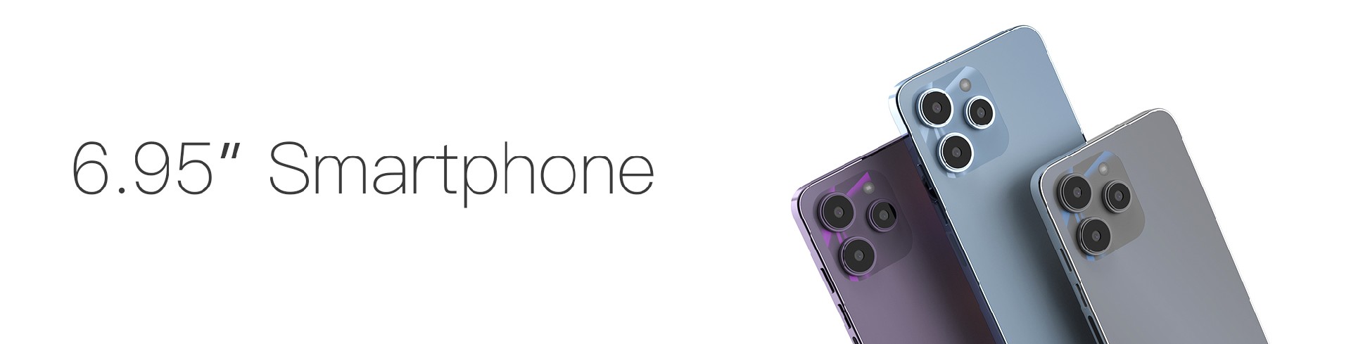 695G Custom 6.95-Inch Android Smartphone with Side Fingerprint