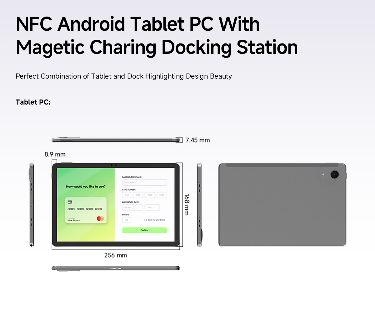 Android Tablets 11-inch Android NFC Tablets with Multiple Ports Dock 6