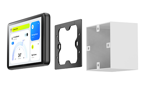 The 5.5inch POE wall-mounted tablet is adaptability to UK standard electrical boxes as well. This feature ensures that the tablet can be easily installed in UK-based establishments, providing a consistent user experience across different regions.