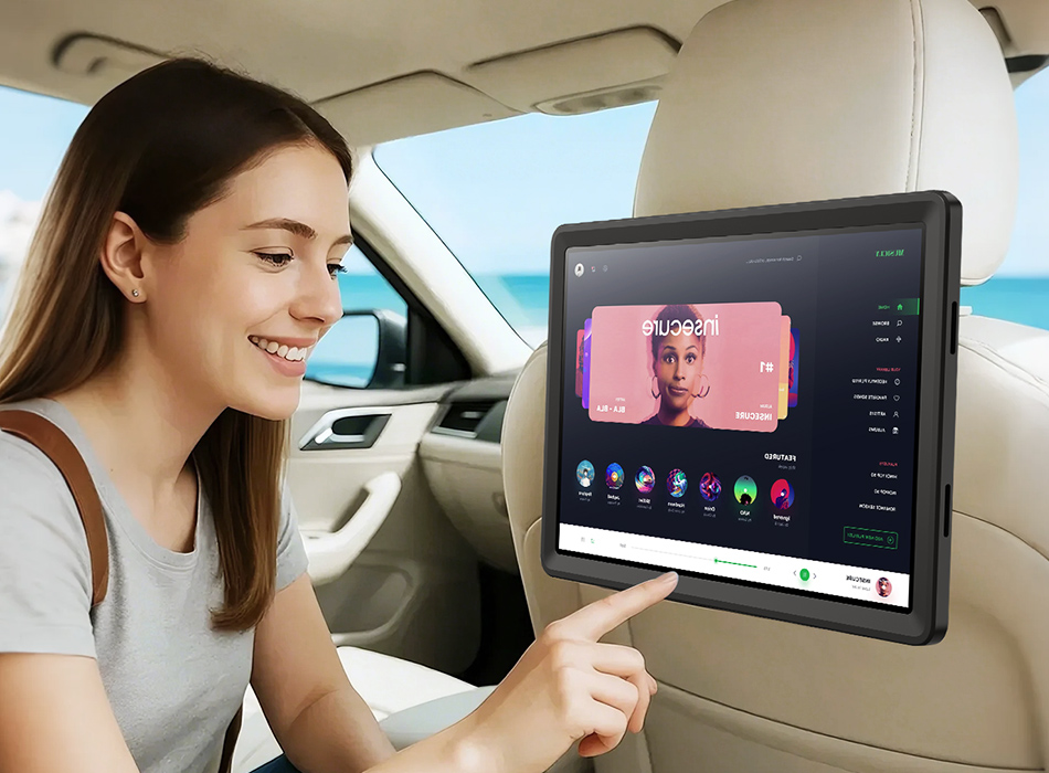 NFC Tablets with Mount Holder for Car Headrest Solution