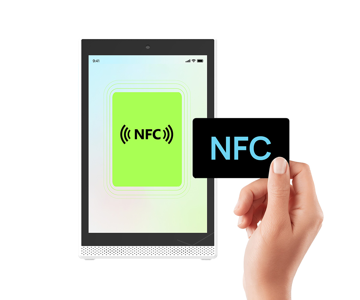 L Shape 10.1-inch RK3562 Android NFC Tablets for Reception and NFC Card Reading