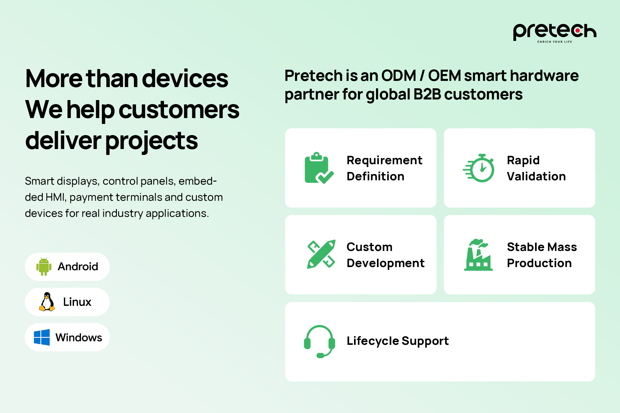 What Smart Hardware Problems Does Pretech Solve for B2B Customers?