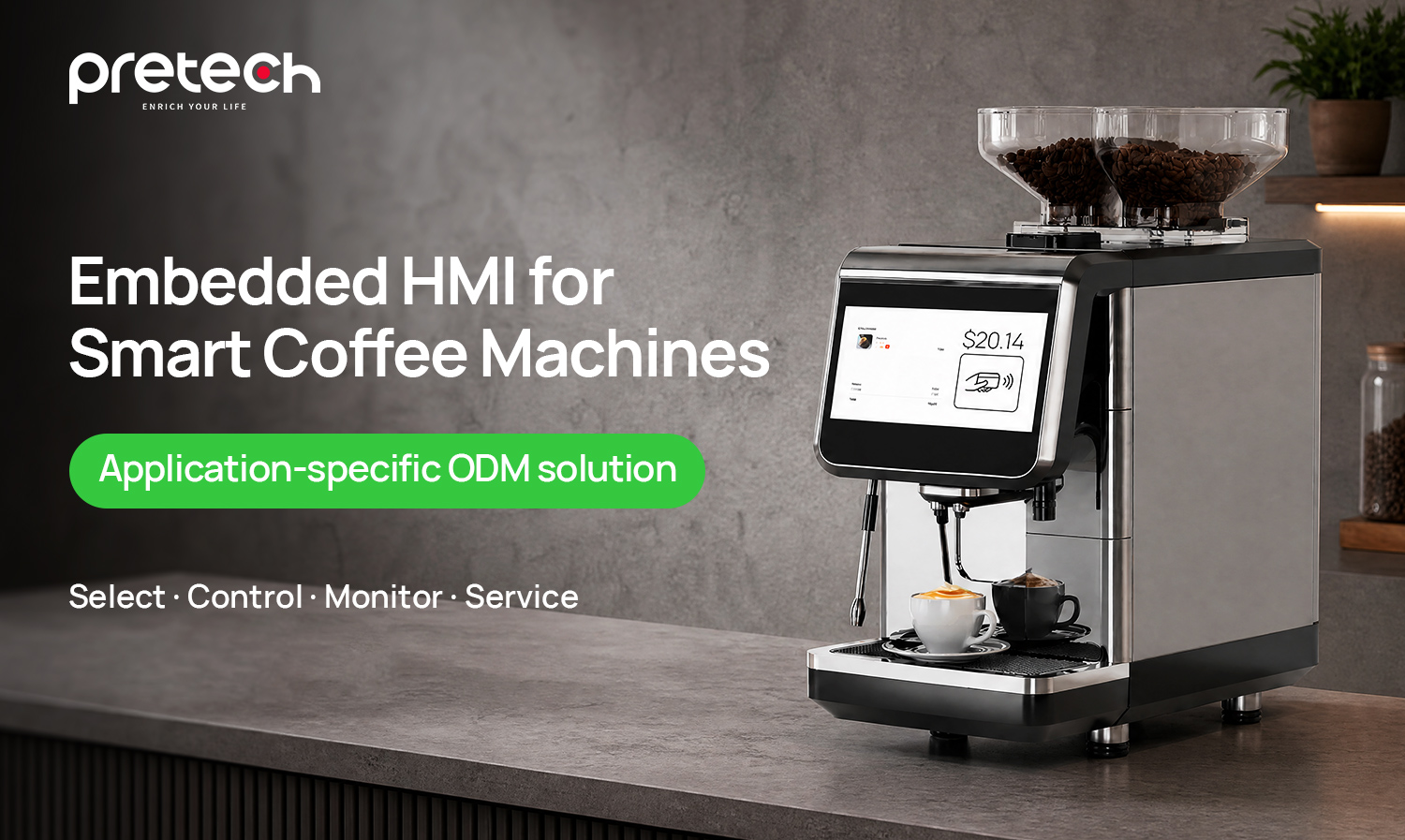 Why Coffee Machines Need Embedded HMI Panels